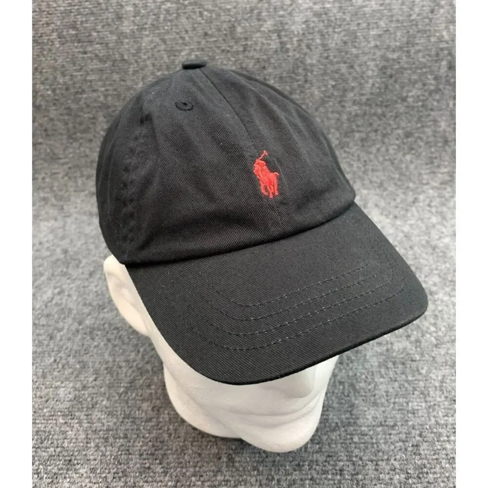 Polo Ralph Lauren Cap Hat Kids 2T-4T Sport Black Adjustable Preppy Cotton Twill